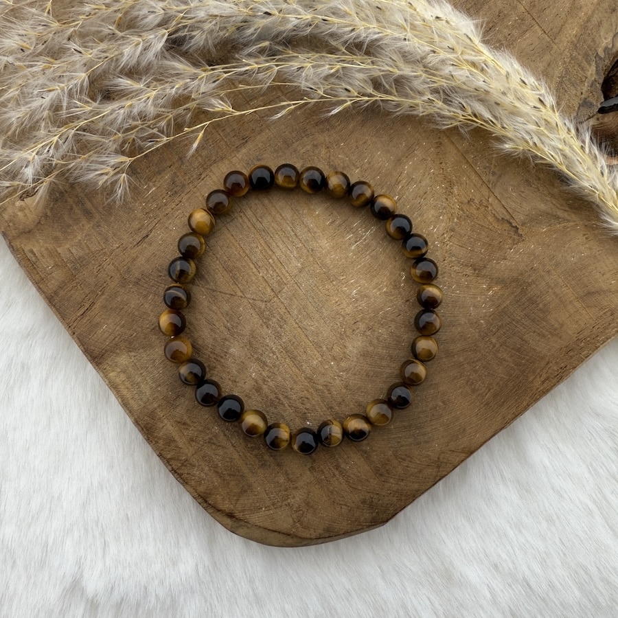 tijgeroog armband 4 mm van de groene linde