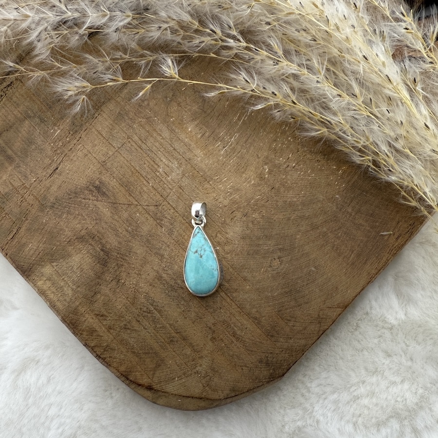 turkoois zilver hanger van de groene linde