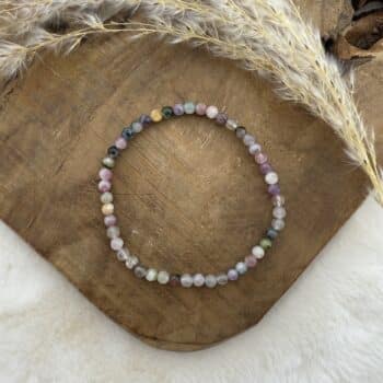 multicolor toermalijn armband 4 mm van de groene linde