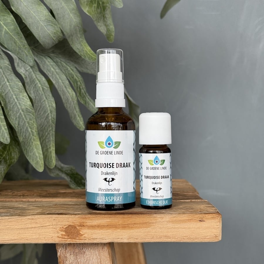 turquoise draak van de groene linde