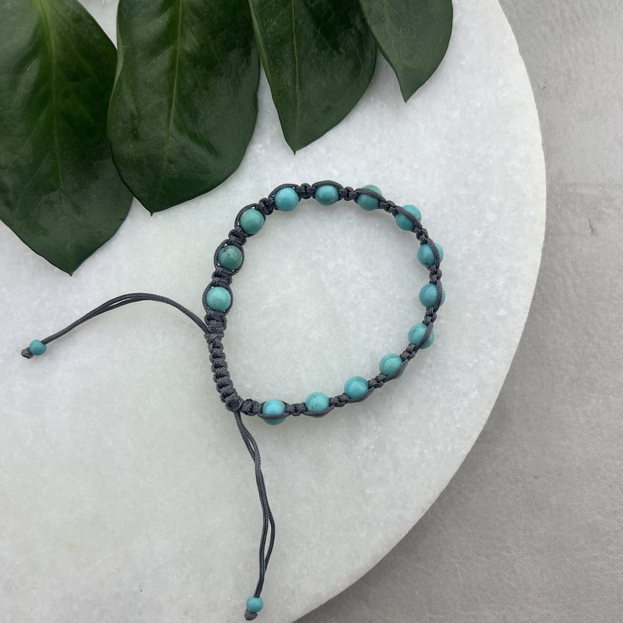 turkoois touw armband van de groene linde