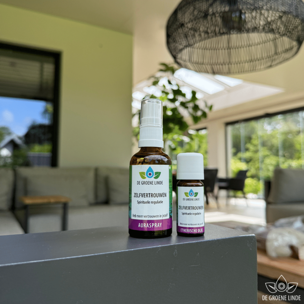 zelfvertrouwen auraspray en etherische olie van de groene linde