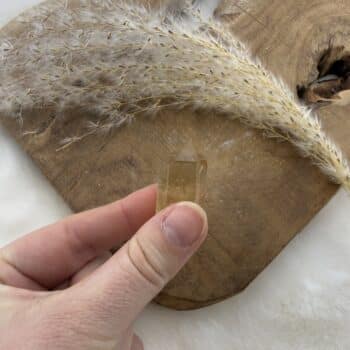 natuurlijke citrien punt van de groene linde