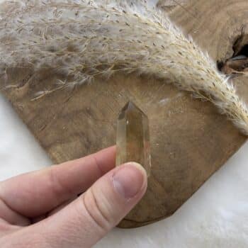 natuurlijke citrien punt van de groene linde