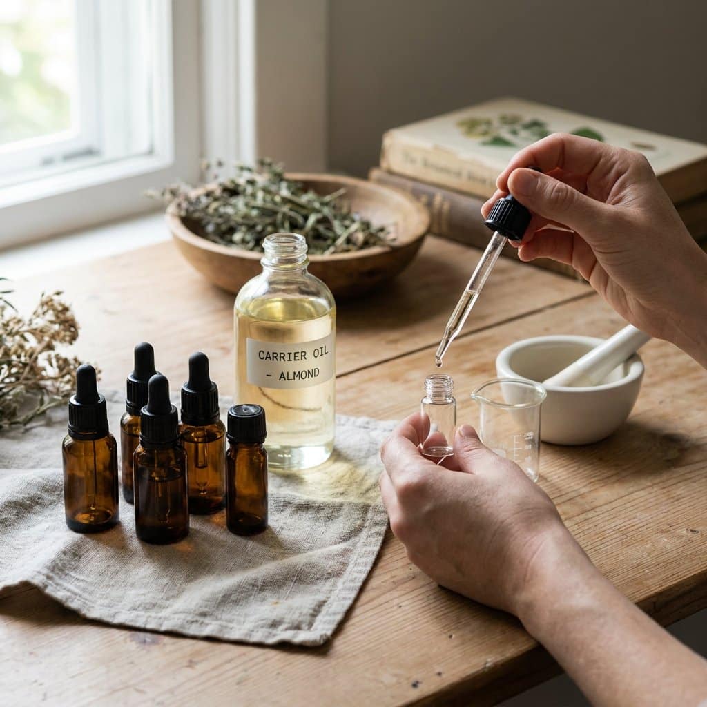 Diluting essential oil