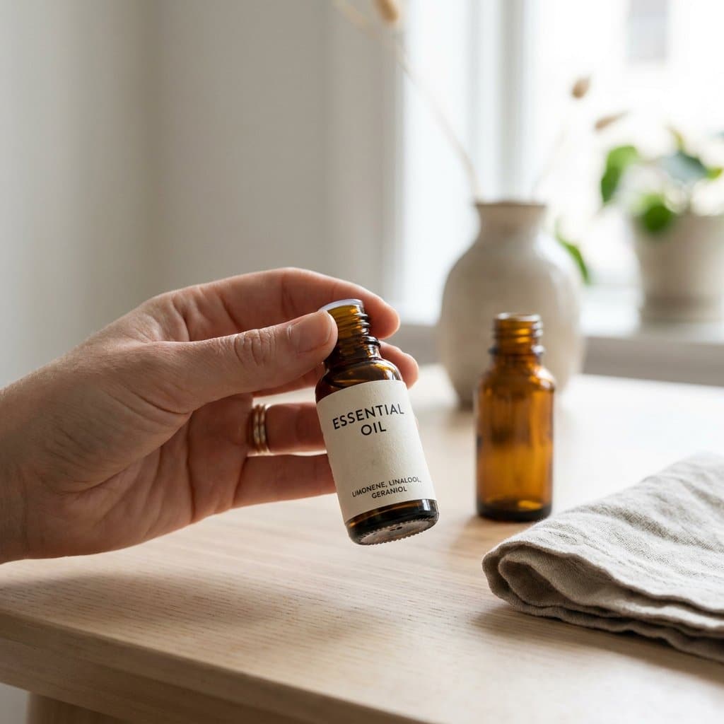 Allergens on the label of an essential oil