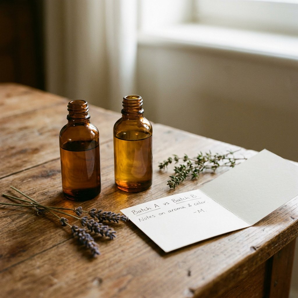 Batch variations in essential oils